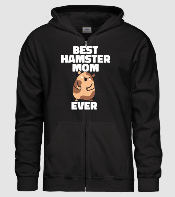 Cea mai bună mamă Hamster model negru pe tricou