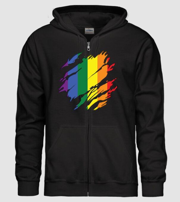 Steag LGBTQ model negru pe tricou