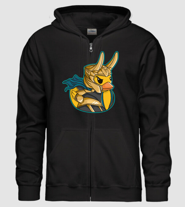 Rață Loki model negru pe tricou