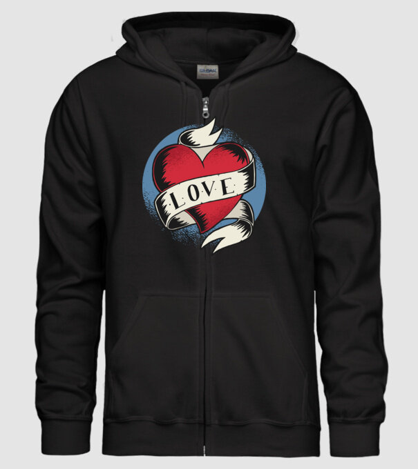 'Love Tatuaj pentru Valentine''s Day' model negru pe tricou