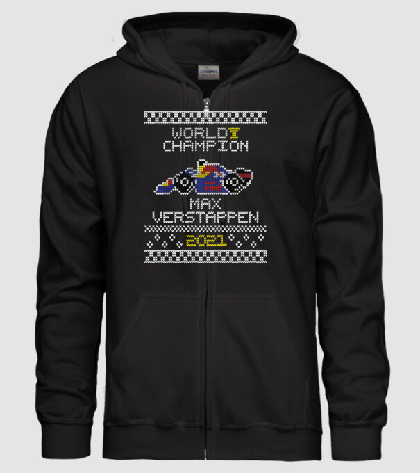 Max Verstappen campion mondial Formula 1 model negru pe tricou