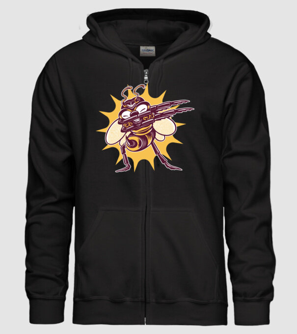Albină DAB model negru pe tricou