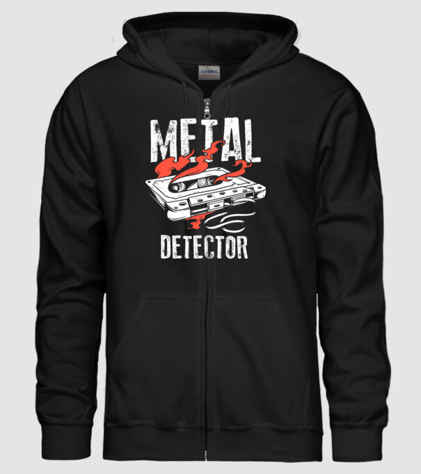 Detector de metale Casetă model negru pe tricou