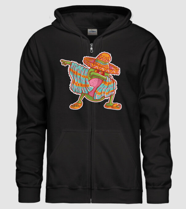 Avocado mexican DAB model negru pe tricou