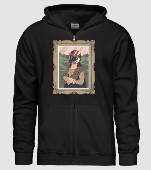 Mona Lisa Concurent model negru pe tricou