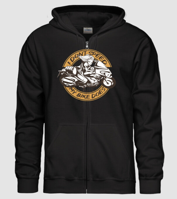 Fată Motociclist model negru pe tricou