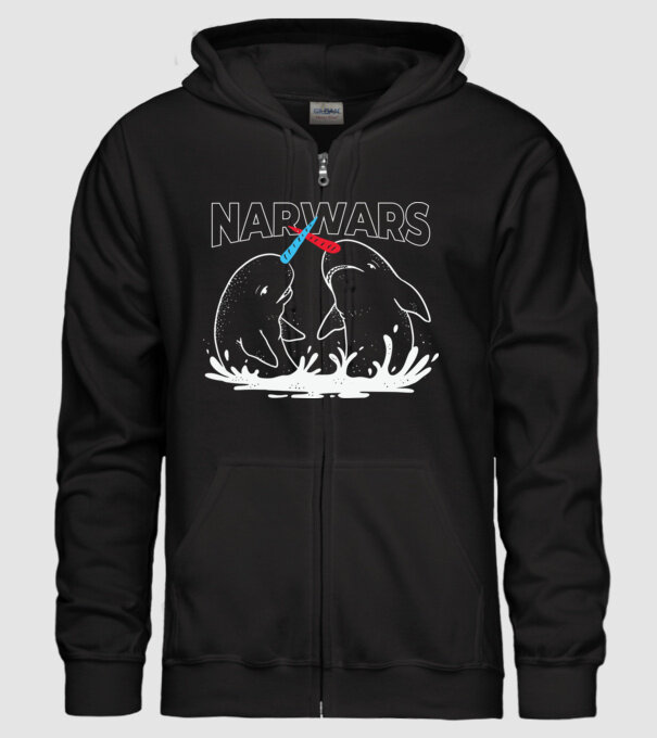 Narwars model negru pe tricou