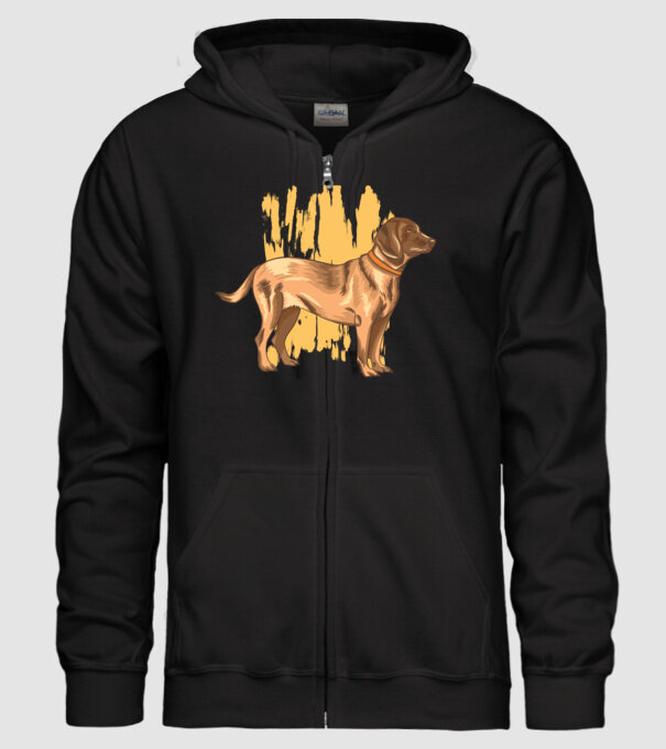 Câine de vânătoare german model negru pe tricou