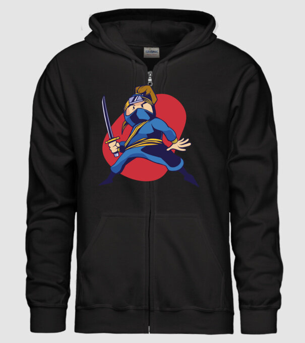 Copil Ninja model negru pe tricou