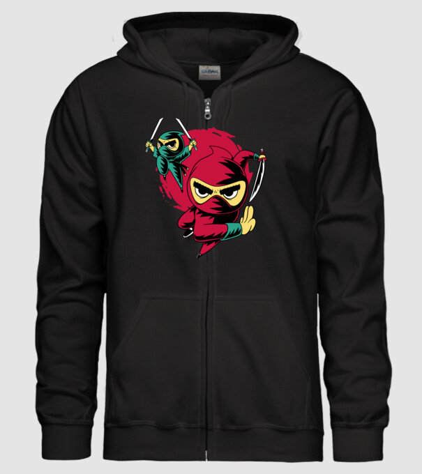 Tricou Ninja model negru pe tricou