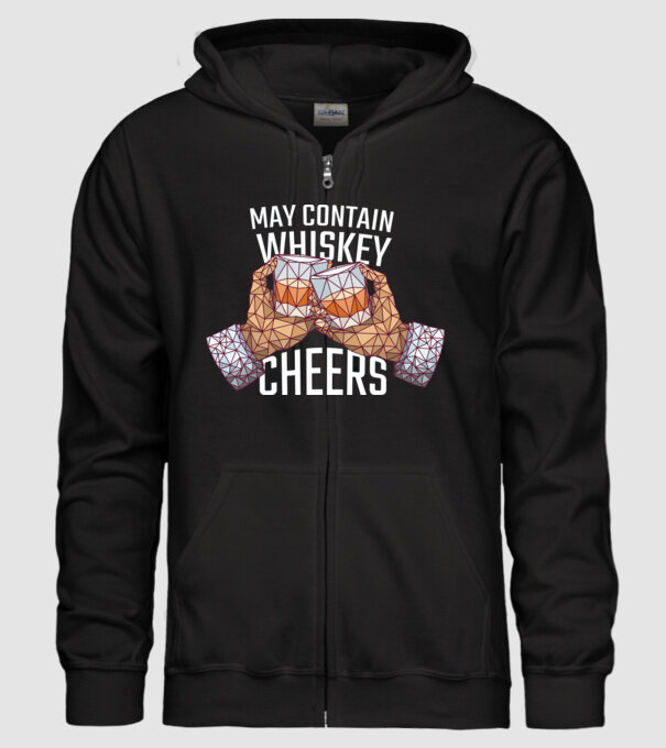 Poate conține urme de whisky model negru pe tricou