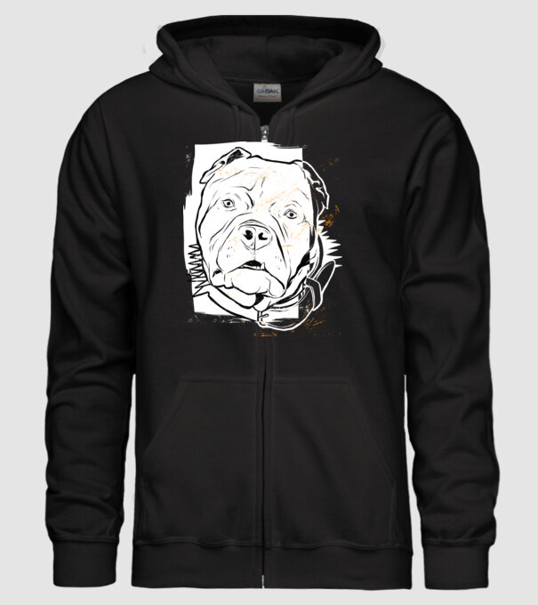 Cap Pitbull model negru pe tricou