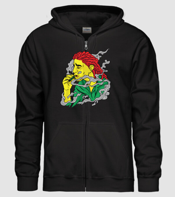 Dreadlock model negru pe tricou