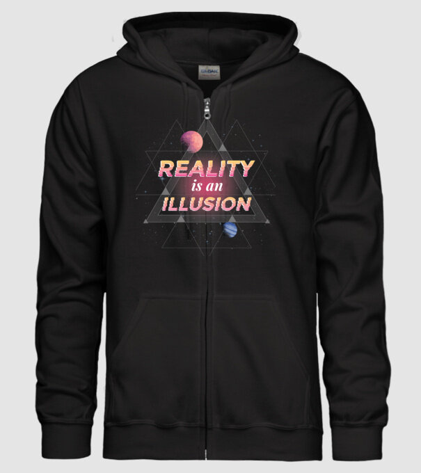 Reality is an Illusion model negru pe tricou