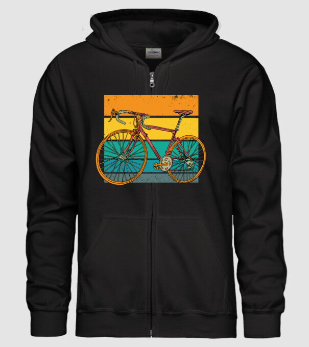 Bicicletă Retro model negru pe tricou