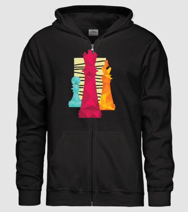 Piese Șah model negru pe tricou