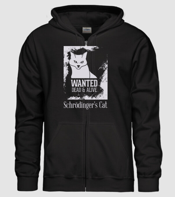 Schrödingers Cat - Dead or Alive model negru pe tricou