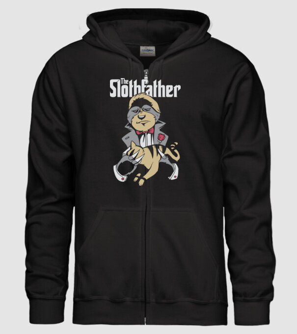 Slothfather - Naș Leneș model negru pe tricou
