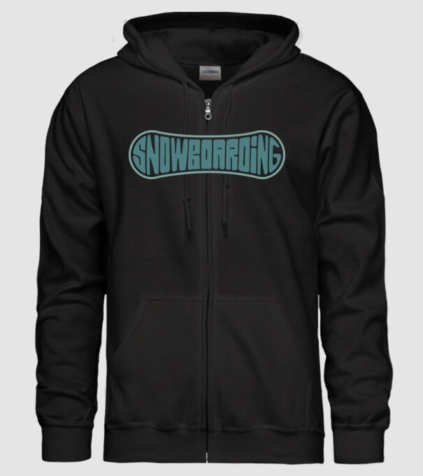 Snowboarding model negru pe tricou