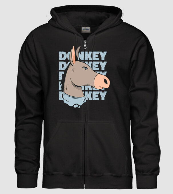 Măgar model negru pe tricou