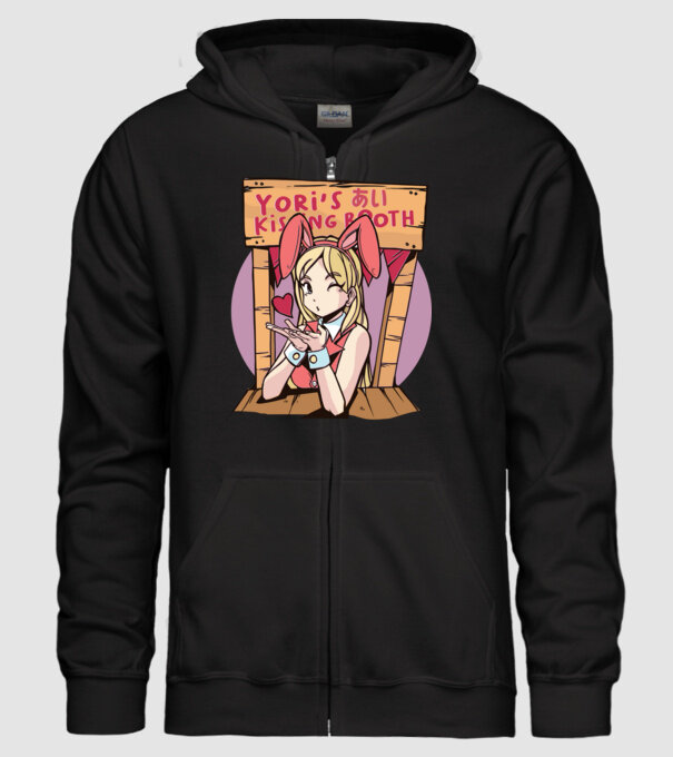 Anime îndrăgostit model negru pe tricou
