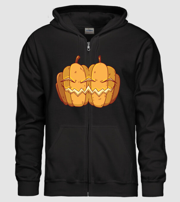 Dovleci siamezi de Halloween model negru pe tricou