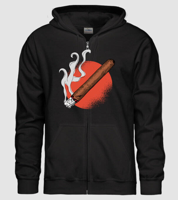Trabuc model negru pe tricou