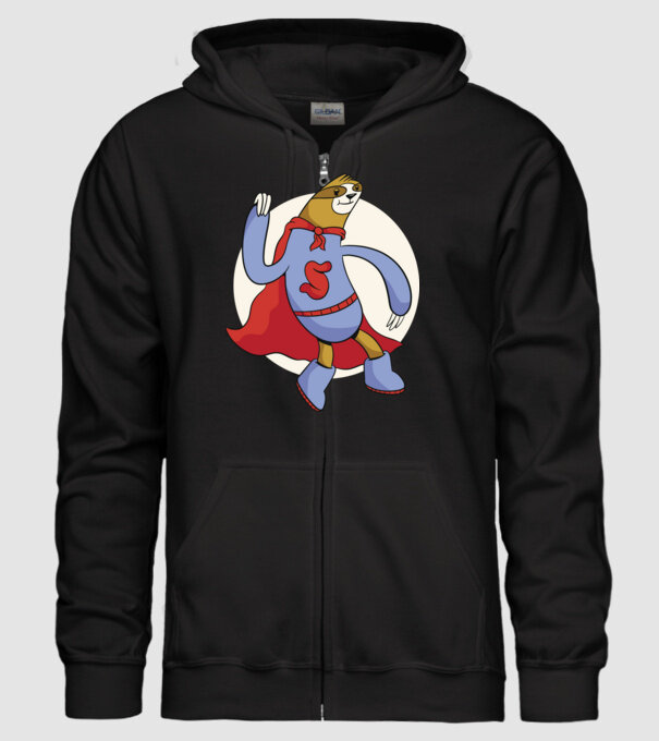 Leneș supererou model negru pe tricou