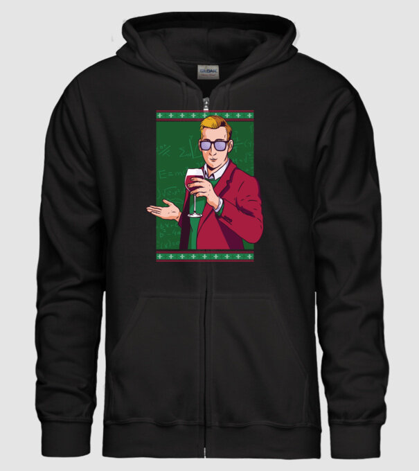 Profesor cu vin model negru pe tricou
