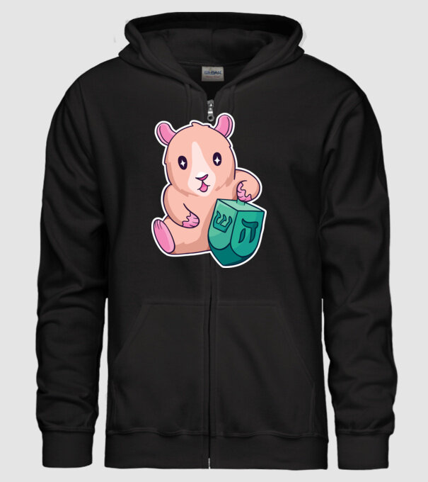 Porcușor de Guineea model negru pe tricou