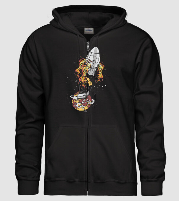 Tesla în spațiu model negru pe tricou