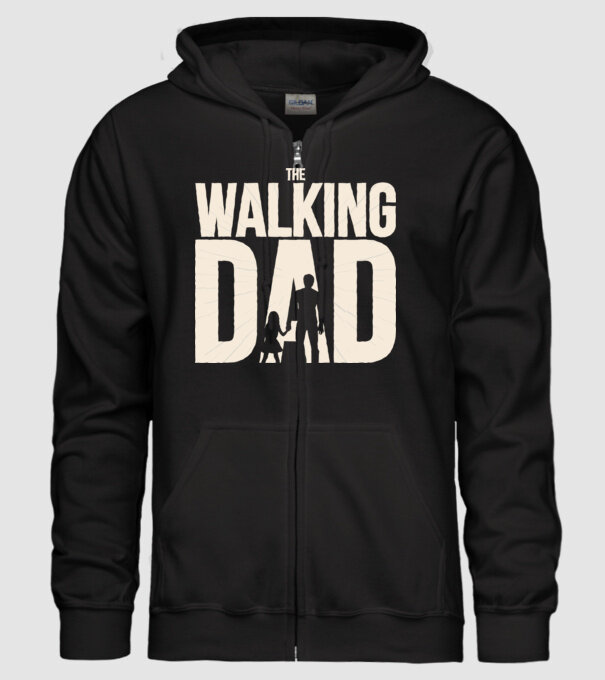 The Walking Dad model negru pe tricou