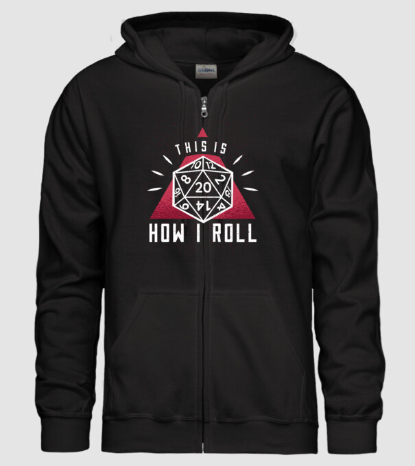 This is how I Roll - Joc de rol RPG model negru pe tricou