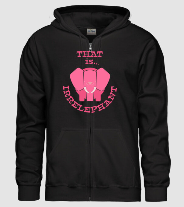 This is irrelephant model negru pe tricou