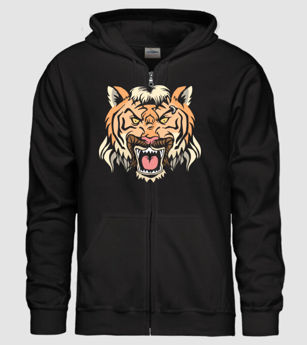 Tiger King Tigru model negru pe tricou