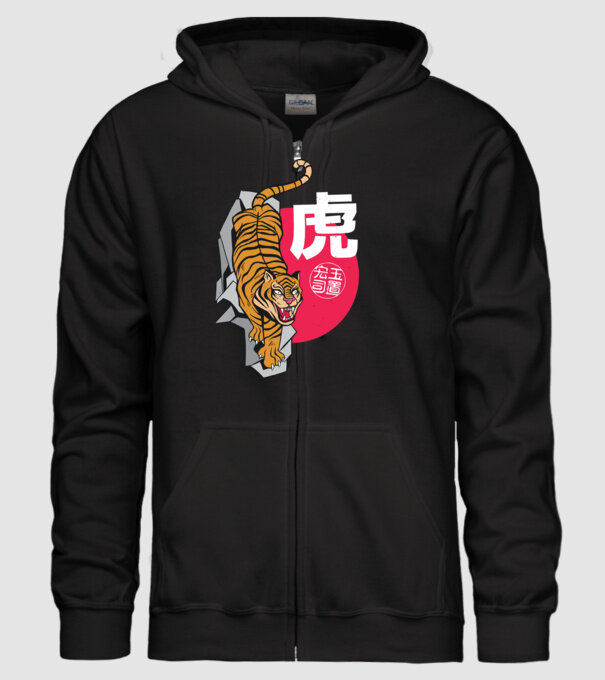 Tigru model negru pe tricou