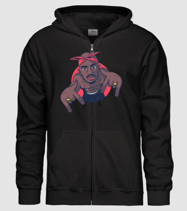 Tupac Shakur Rap model negru pe tricou
