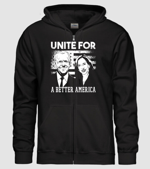 Unite for a better America - Biden Harris model negru pe tricou