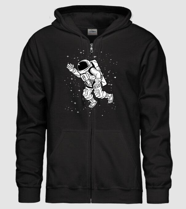 Astronaut model negru pe tricou