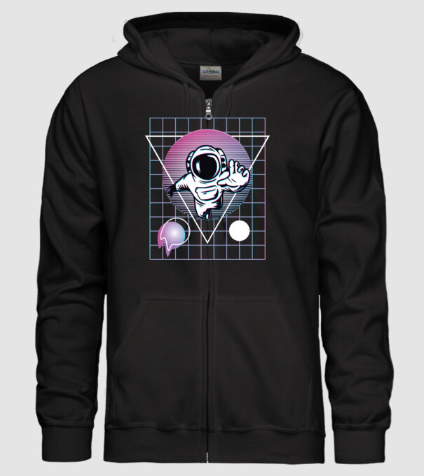 Astronaut Abstract model negru pe tricou