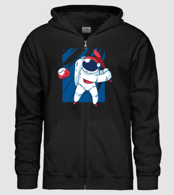 Baseball Astronaut model negru pe tricou