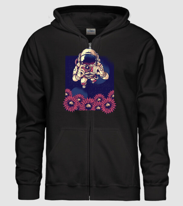 Astronaut Fotograf model negru pe tricou