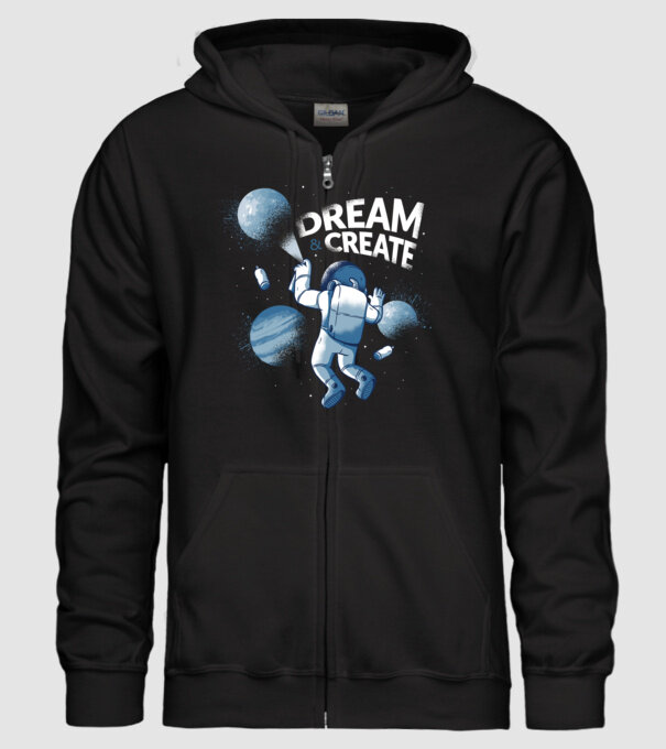 Graffiti Astronaut model negru pe tricou