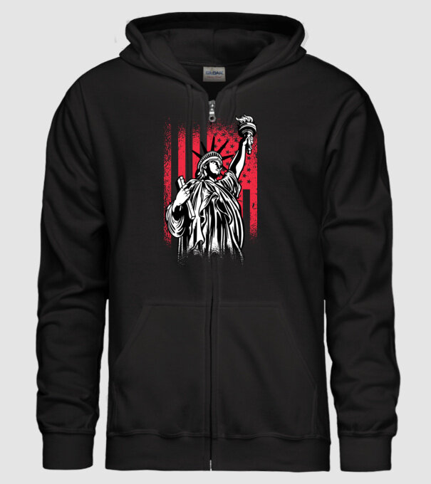 SUA Statuia Libertății model negru pe tricou
