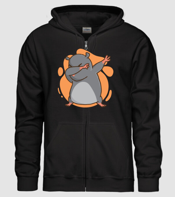 Cârtiță DAB model negru pe tricou