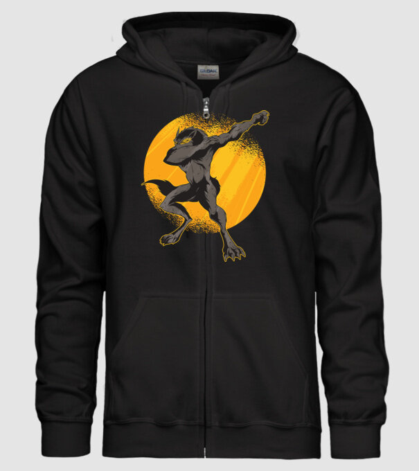 Vârcolac DAB model negru pe tricou