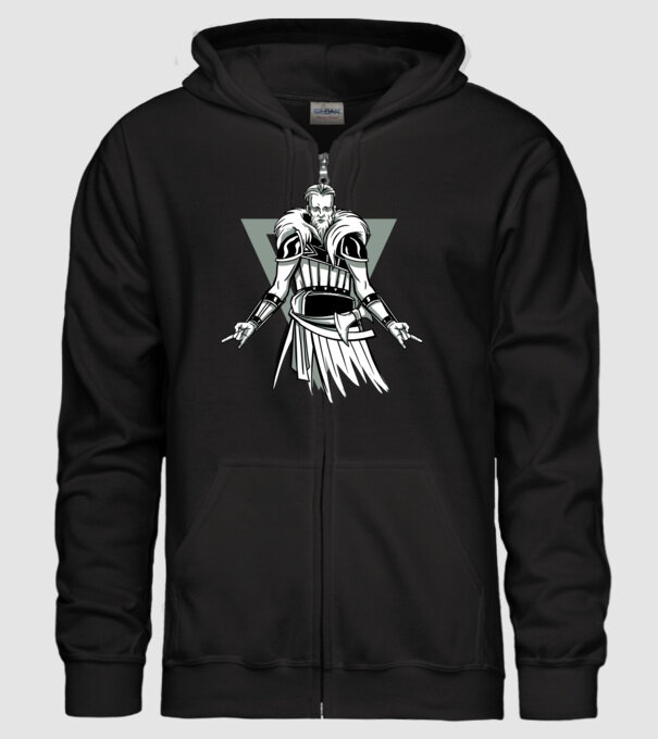 Războinic Viking model negru pe tricou