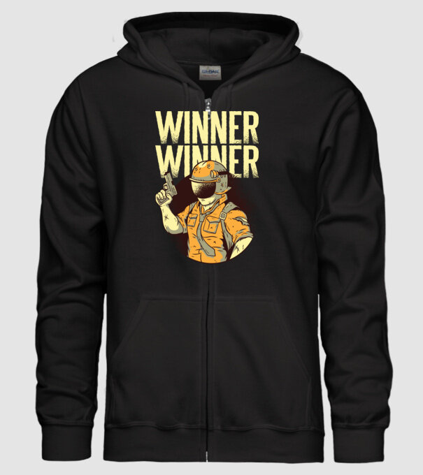 Winner Winner Chicken Dinner PUBG tricou model negru pe tricou