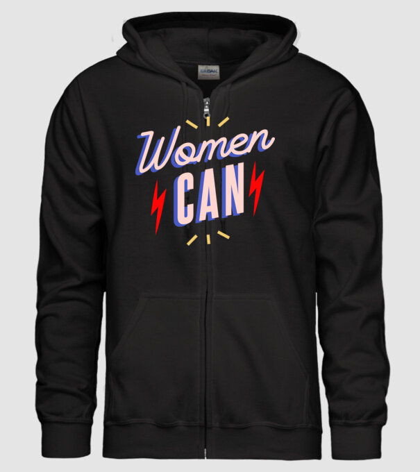 Women Can de Ziua Femeii model negru pe tricou