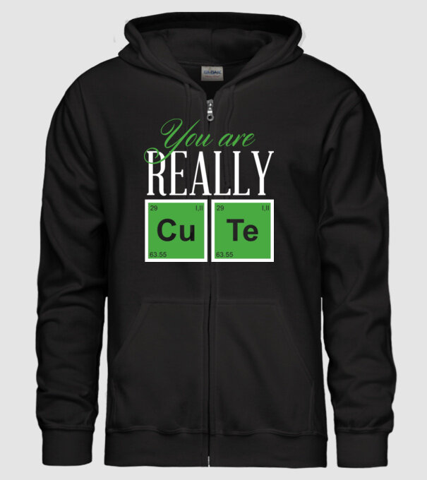 You are really cute model negru pe tricou
